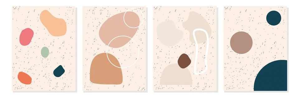 Vector set of abstract graphic elements. Poster with geometric shapes. Suitable 库存插图