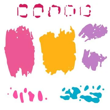 Vector set of abstract grunge design elements trendy illustration Illustrazione stock