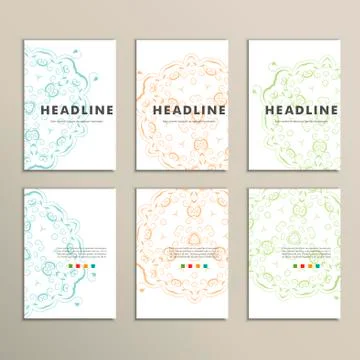 Vector set with abstract pattern Stock Illustration