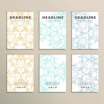 Vector set with abstract pattern Stock Illustration