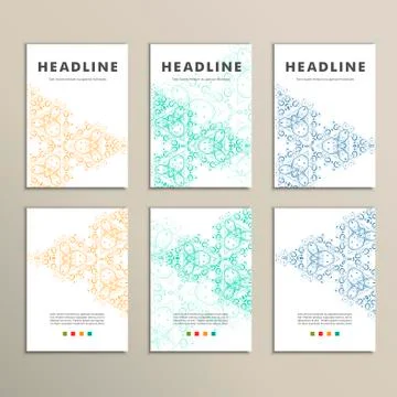 Vector set with abstract pattern Stock Illustration