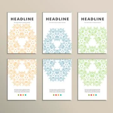 Vector set with abstract pattern Stock Illustration