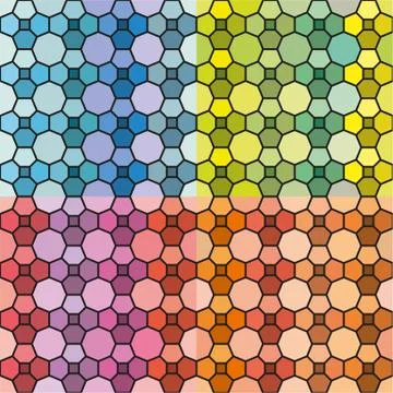 Vector set of abstract seamless patterns and backgrounds イラスト素材