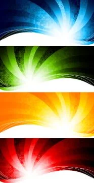 Vector set of abstract tech background Stock Illustration