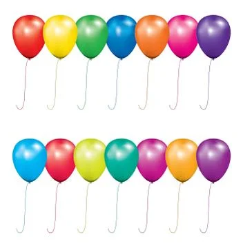 Vector set of air balloons for birthday or party Stock Illustration