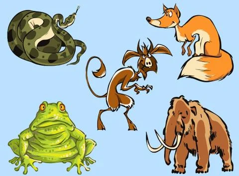 Vector set of animals Stock-Illustration
