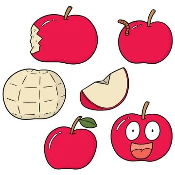 Vector set of apple Stock Illustration