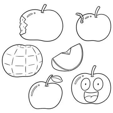 Vector set of apple Stock Illustration