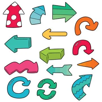 Vector set of arrow Ilustración de archivo