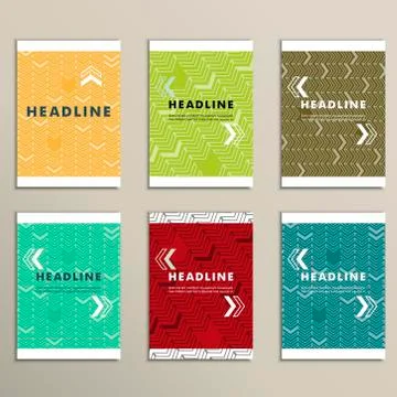 Vector set arrow pointer on a colored background Stock Illustration