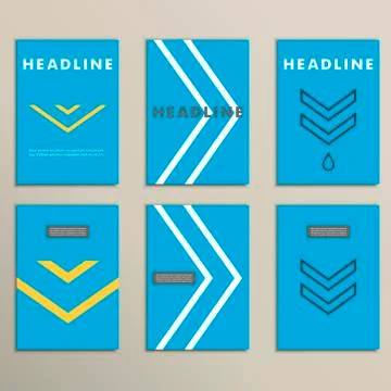 Vector set arrow pointer on a colored background Stock Illustration