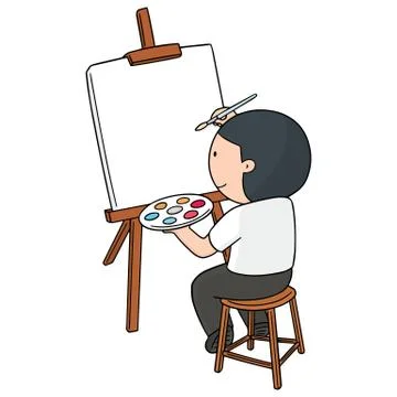 Vector set of artist Stock Illustration