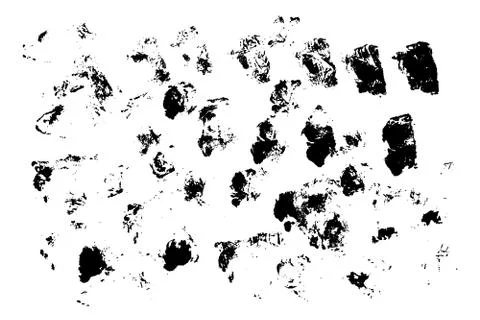 Vector set of artistic ink, acrylic splashes, ink blots Stock Illustration