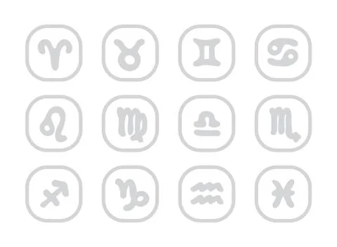 Vector set astrology sign. Stock Illustration