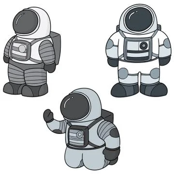 Vector set of astronaut Stock Illustration