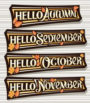Vector set for Autumn Season Stock Illustration