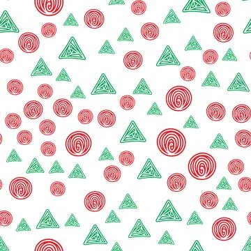 Vector set background. Circle, triangle. Geometry group batik graphic. Hand Illustrazione stock