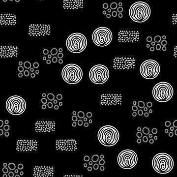 Vector set background. Round geometry group batik graphic. Hand drawn Stock Illustration