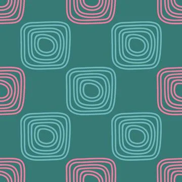 Vector set background. Square geometry group batik graphic. Hand drawn round Stock Illustration