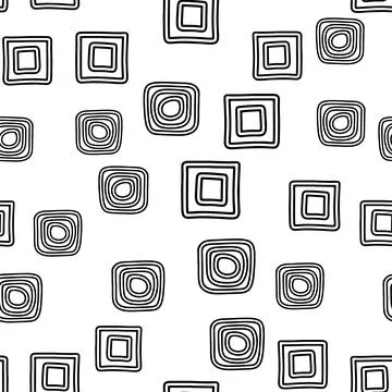 Vector set background. Square geometry group batik graphic. Hand drawn round イラスト素材