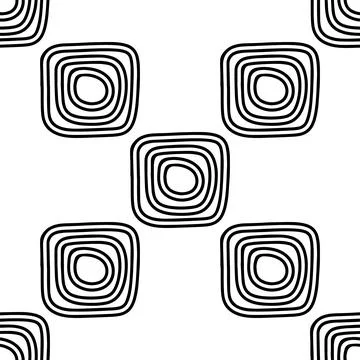 Vector set background. Square geometry group batik graphic. Hand drawn round Stock Illustration