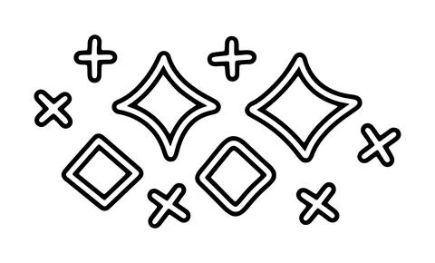 Vector set background. Star geometry group batik graphic. Hand drawn doodle Stock Illustration