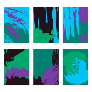 Vector set of backgrounds for design of postcards, posters, banners, vouchers 스톡 일러스트