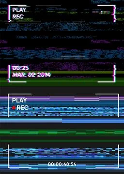 Vector set of backgrounds with pixel noise effect and empty frame. Illustrazione stock