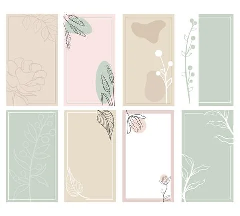 Vector Set of backgrounds for stories and social media posts. Stock Illustration