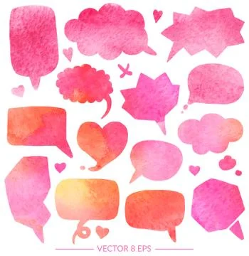 Vector set of balloons for inscriptions Stock Illustration