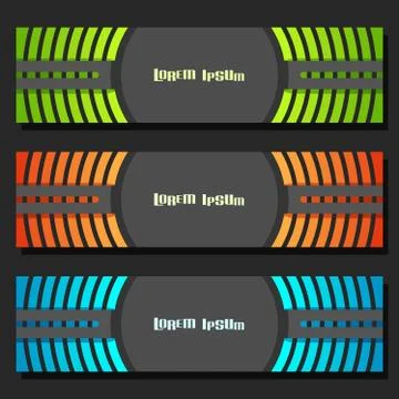 Vector set of banner templates Stock Illustration