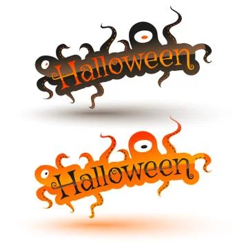 Vector set banners for Halloween Stock Illustration