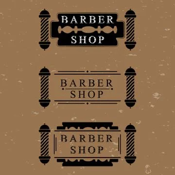 The vector set for barber shop Stock Illustration