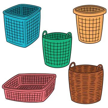 Vector set of basket Stock Illustration