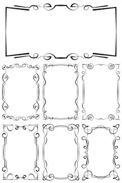 Vector set of beautiful framework Stock Illustration