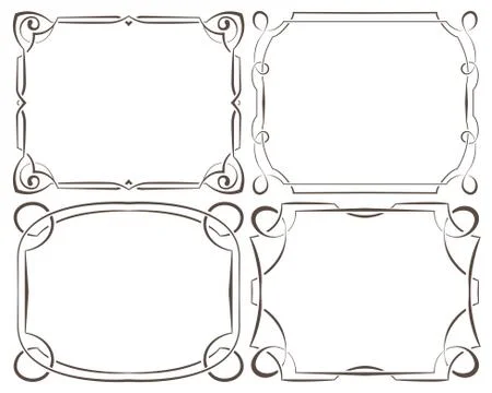 Vector set of beautiful framework Stock Illustration
