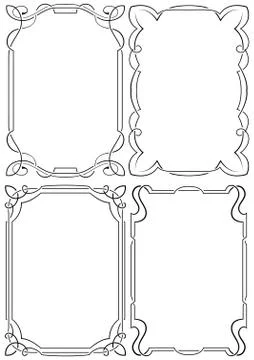 Vector set of beautiful framework Stock Illustration