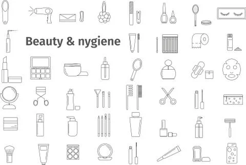 Vector set of beauty and hygiene icons. Images can be resized イラスト素材