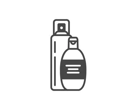 Vector set of beauty, cosmetics and care black icons. Bottle, jar, shower g.. Stock Illustration
