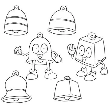 Vector set of bell Stock Illustration