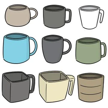 Vector set of beverage cup Illustrazione stock