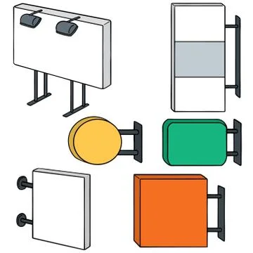 Vector set of billboard Stock Illustration