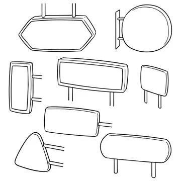 Vector set of billboard Stock Illustration