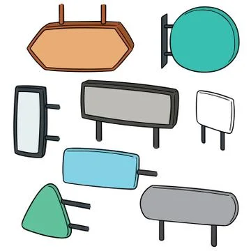 Vector set of billboard Stock Illustration