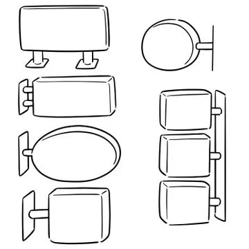 Vector set of billboard Stock Illustration