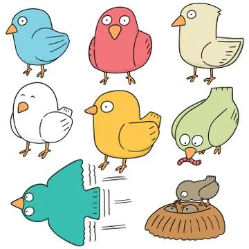 Vector set of bird Stock Illustration