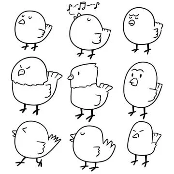 Vector set of bird Stock Illustration