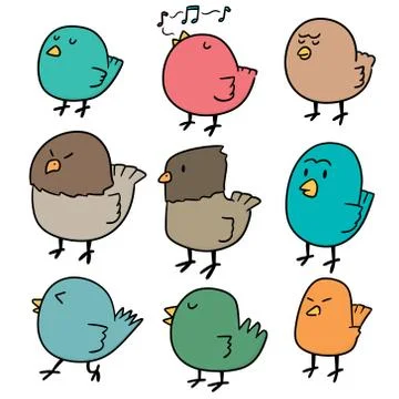 Vector set of bird Stock Illustration