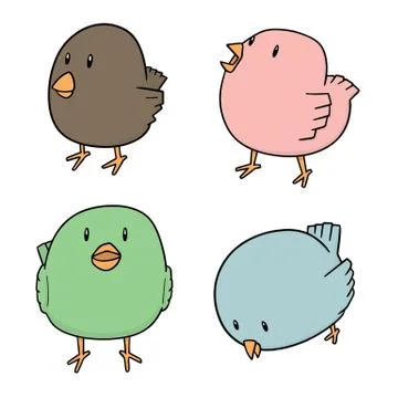 Vector set of bird Stock Illustration