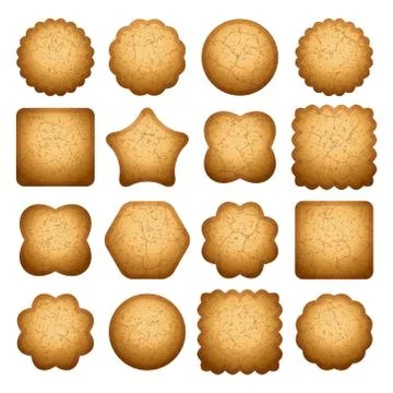 Vector set of biscuit cookies Stock Illustration